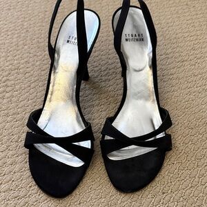 Stuart Weitzman Black Strappy Heels